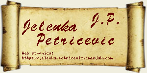 Jelenka Petričević vizit kartica